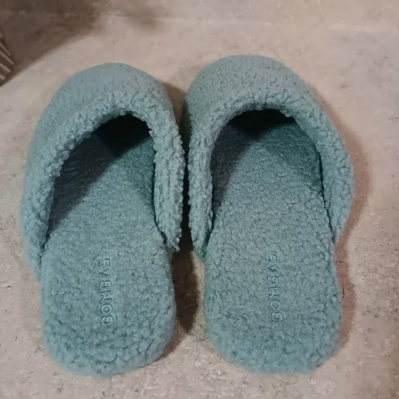 Bombas Women's Sunday Mule Slipper Sherpa Cozy Light Blue Size 9 - Picture 4 of 6